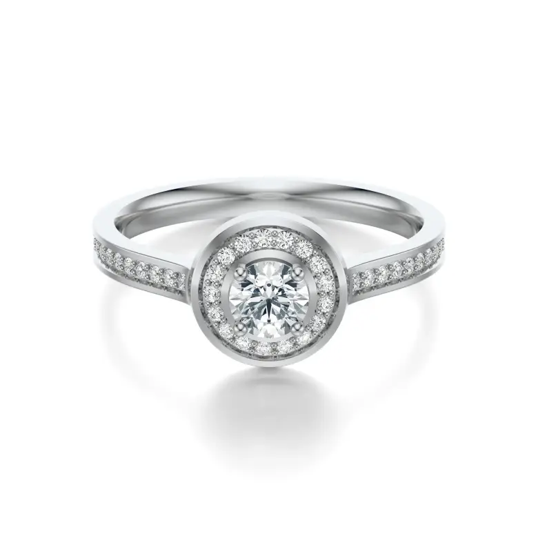 Pierścionek białe złoto z diamentami AJPZ_109